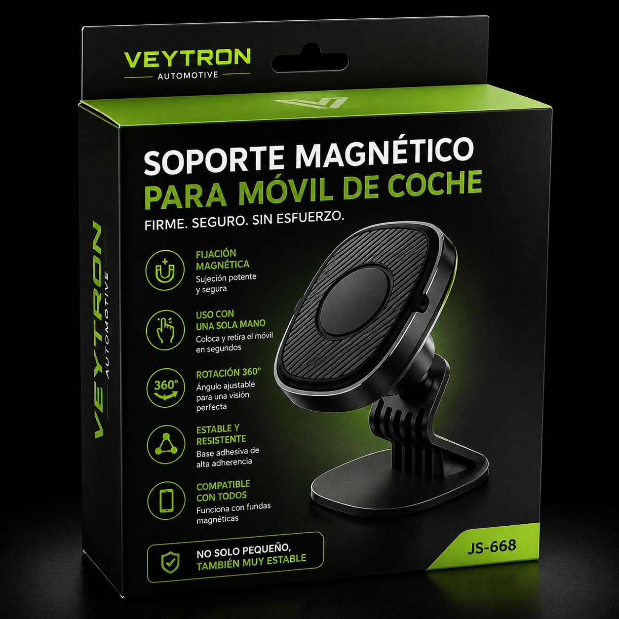 VEYTRON MagHold Pro™ – Soporte Magnético para Móvil de Coche