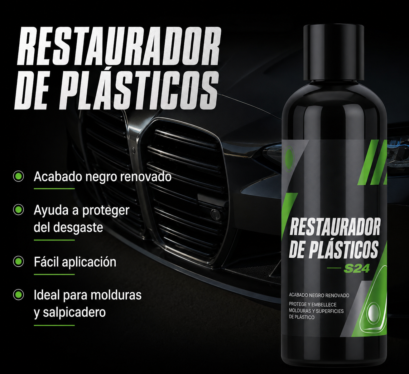 VEYTRON RestorePro™ — Restaurador de Plásticos para Coche