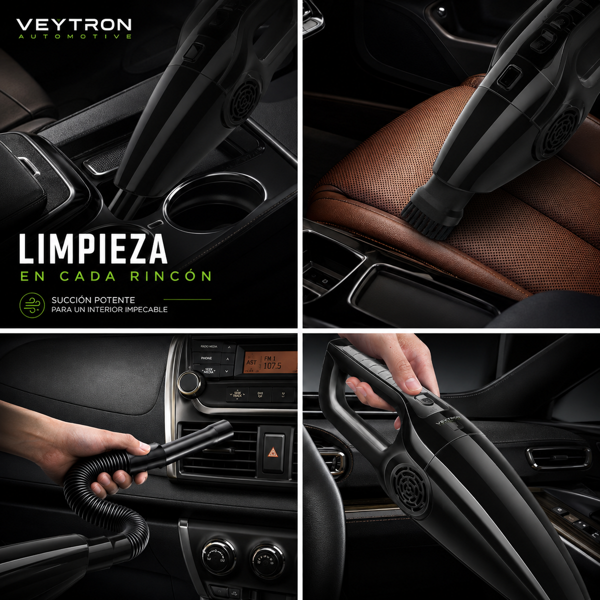 VEYTRON CableVac Pro™ – Aspirador con cable para coche