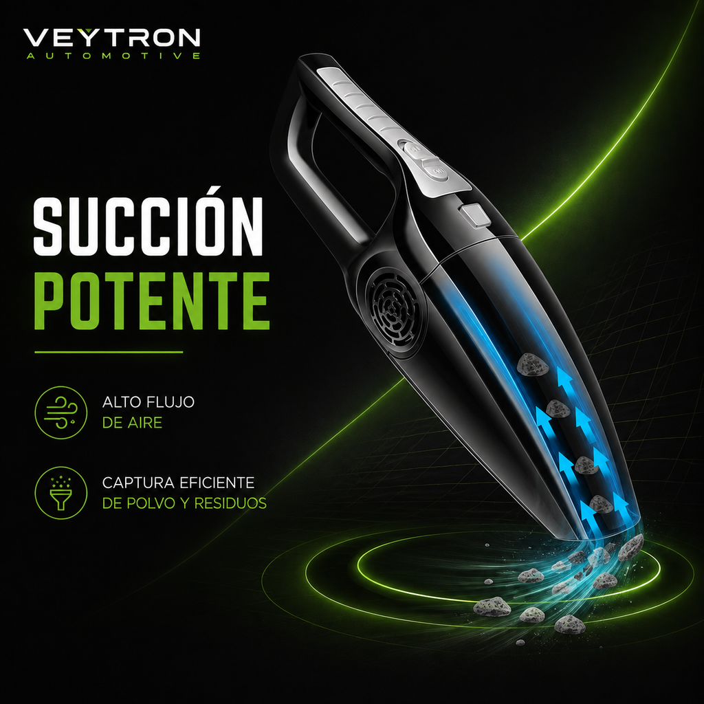 VEYTRON CableVac Pro™ – Aspirador con cable para coche