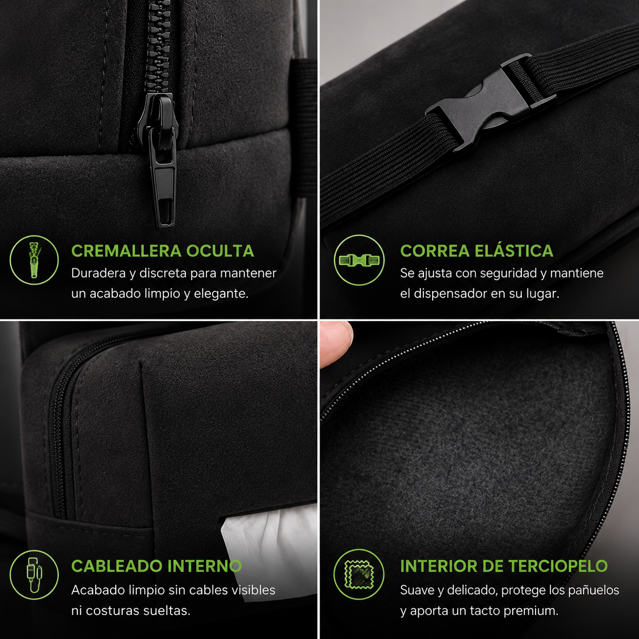 VEYTRON TissueBox Pro™ | Dispensador Premium de Pañuelos para Coche
