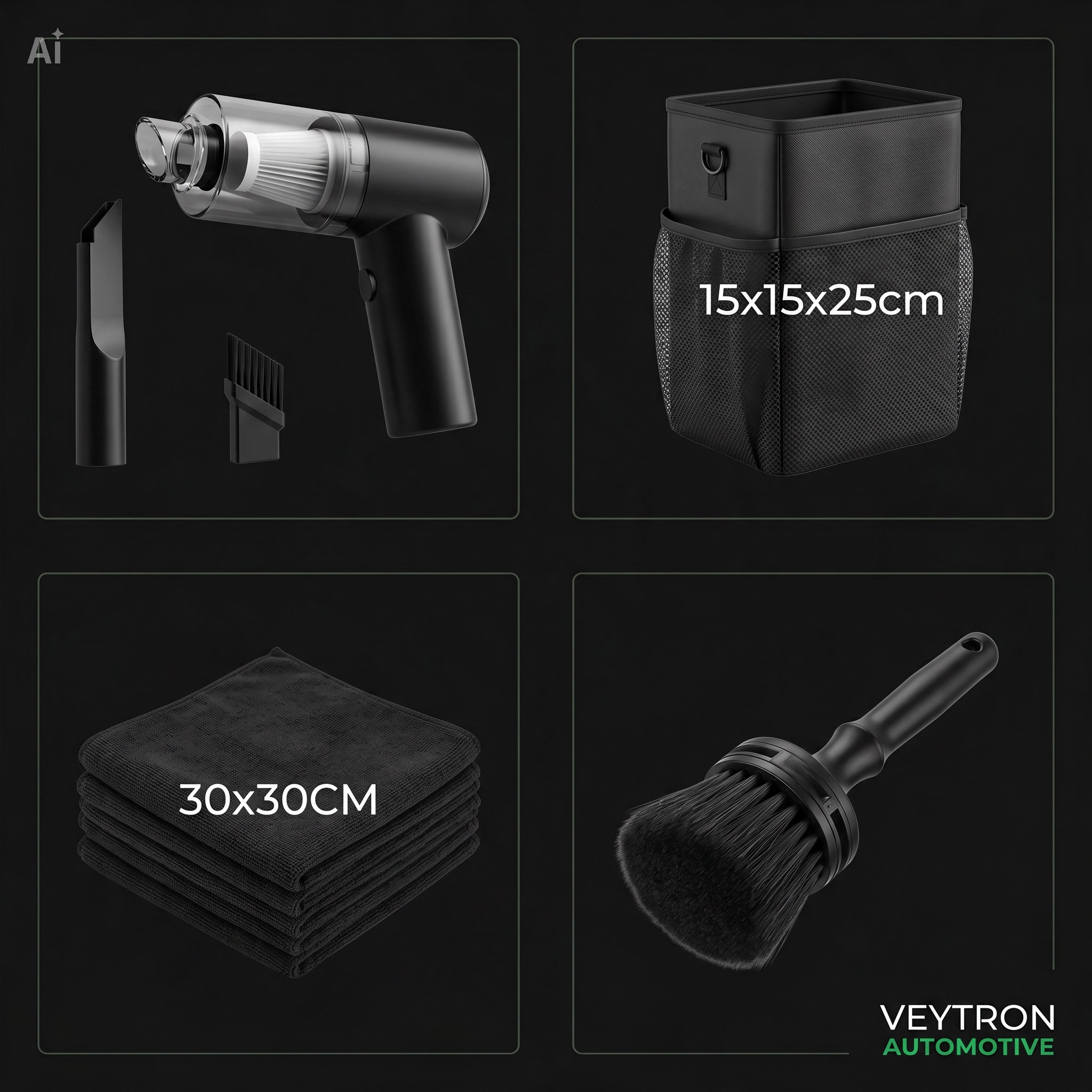VEYTRON MiniVac Pro™ – Aspirador compacto inalámbrico para coche