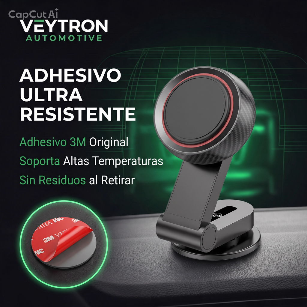VEYTRON MagFold Pro™ – Soporte magnético plegable 360° para coche