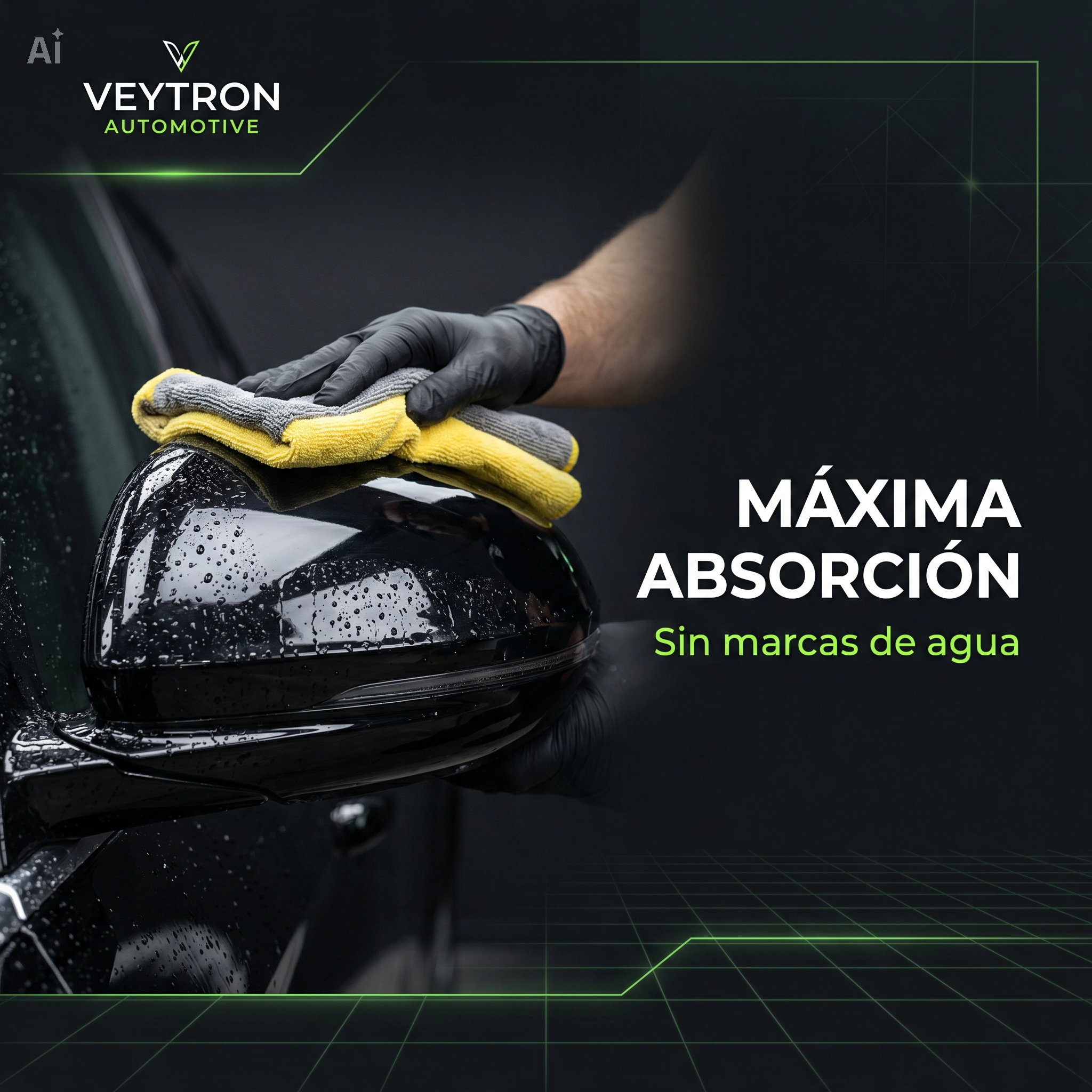 VEYTRON DryTowel Pro™ – Toalla absorbente de microfibra para coche