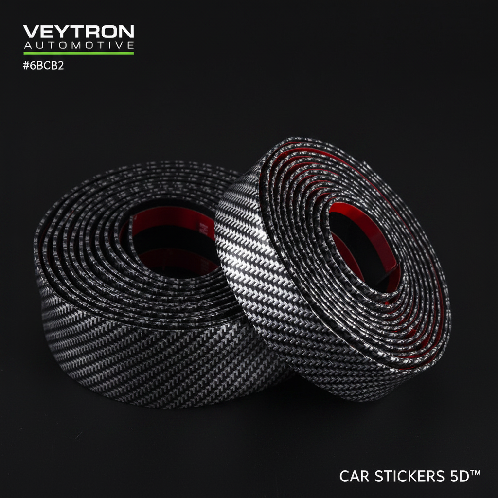 Car Stickers 5D - Imagen 3 Dos Rollos Fondo Negro + Branding VEYTRON