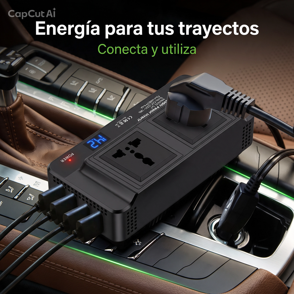 VEYTRON PowerInvert 200™ – Inversor de corriente 200 W para coche