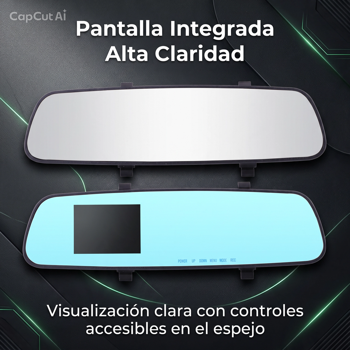 VEYTRON MirrorCam Pro™ – Cámara retrovisor 1080p para coche